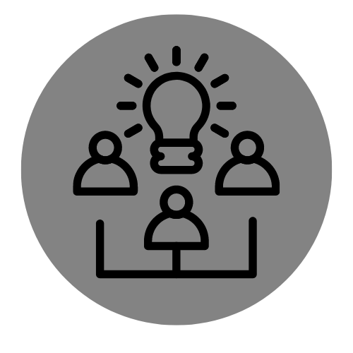 Graphic of people learning from each other